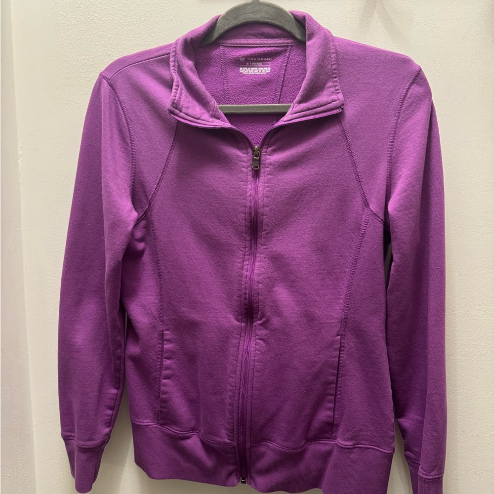Women's Magenta Zip Up Sweatshirt/Jacket—Size Medium